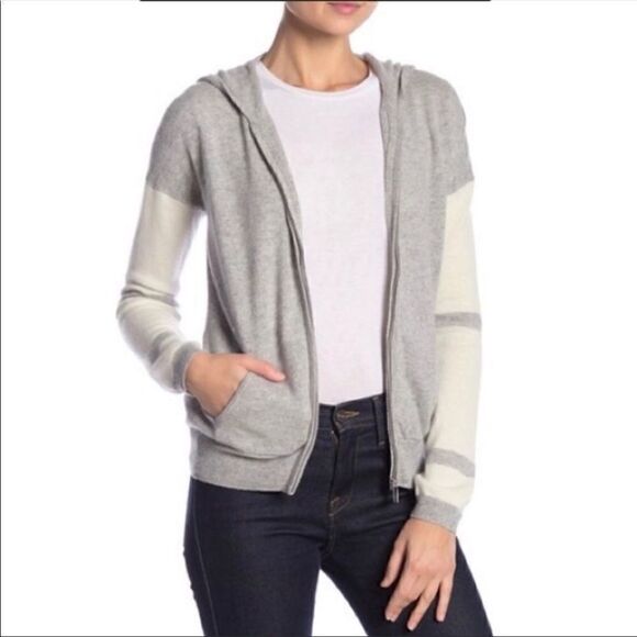 100% Cashmere Kier & J Full Zip Sweater - Picture 1 of 7